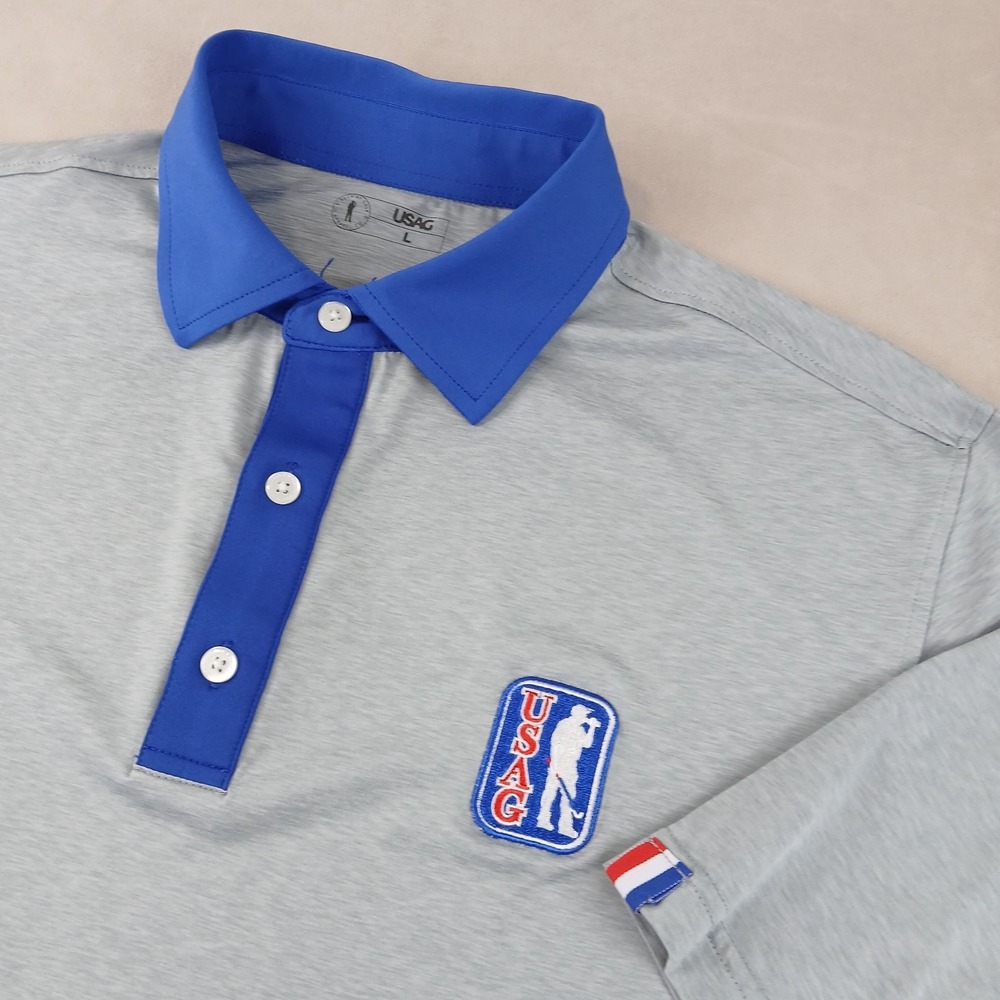 USAG Large Mens Polo Shirt Golf U Suck‎ At Golf 22x30 Embroidered Logo